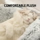 thumbnail image 3 of Plush Hooded Cat Bed - Cozy Semi-closed Cave for Calm and Comfort ShopWise Round, 3 of 14