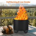 thumbnail image 3 of 16 Inch Smokeless Fire Pit for Outdoor, Portable Firepits Outdoor Wood Burning, Low Smoke Outdoor Fireplace for Backyard, Camping, Bonfire, Picnic, Black, 3 of 7