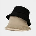 thumbnail image 2 of CoCopeanut Baru Wanita Plus Mewah Corduroy Topi Ember Perempuan Solid Musim Dingin Solid Streetwear Hangat Lipat Besar Lebar Visor Topi Datar Topi, 2 of 6