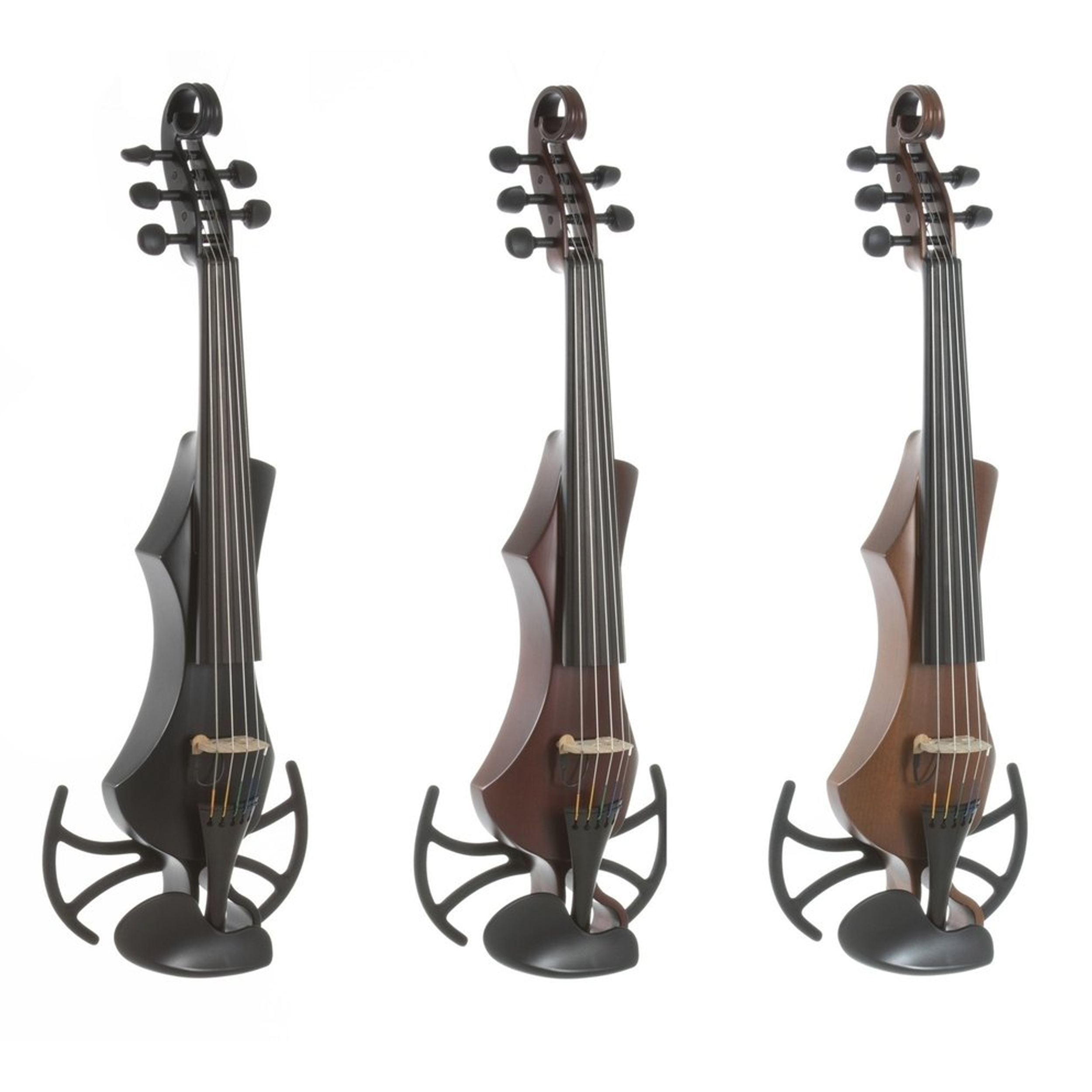 GEWA Novita 3.0 Electric 5-Strings Violin, Golden Brown, With Universal Shoulder Rest Adapter