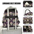 thumbnail image 3 of FORMRS Mini Backpack Purse for Women Travel Daypack Casual Shoulder Bag, Purple Flower Skull Pattern, 3 of 7