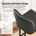 thumbnail image 3 of MF Studio 24" Counter Height Bar Stool with Back Set of 2, Faux Leather Bar Chair for Kitchen Island, Dark Gray, 3 of 8