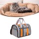 thumbnail image 4 of Transportín plegable para mascotas, transportadores para gatos, impermeable, transpirable, bolsa de viaje para mascotas, muy recomendable, 4 of 12