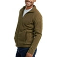 thumbnail image 3 of ToBeInStyle Men's Zip Up Long Sleeve High Collar Polar Fleece Jacket - Olive - 3X-Large, 3 of 3