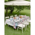 thumbnail image 3 of Outdoor Tablecloth with Umbrella Hole and Zipper, Gnomes Easter Rectangle Table Cloth 54x80 Inch Waterproof Tablecloth, Colorful Spring Floral Weeping Eggs Picnic Table Cover for Patio Camping, 3 of 7