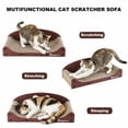 thumbnail image 4 of Cama rascadora para gatos Angetra 21 de cartón, sofá rascador marrón, 4 of 8