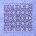 thumbnail image 1 of Ahgly Company Machine Washable Indoor Square Oriental Blue Traditional Area Rugs, 3' Square, 1 of 4