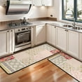 thumbnail image 3 of Kitchen Rugs Sets Of 2,Pioneer Flower Floral Print Pattern Anti Fatigue Kitchen Mat Rugs Non Slip Washable,Decorative Kitchen Floor Mats for Kitchen,Sink,Laundry,17"x47"+17"x47", 3 of 5