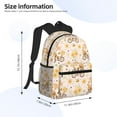 thumbnail image 4 of Daiia Cute Bee Gnome1 School Backpack for Men Women, Unisex Large Waterproof Bookbag Schoolbag Casual Daypack for High School/College/Teens/Travel/Work Black, 4 of 8
