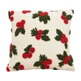 thumbnail image 2 of Sherpa Jacquard Heart Cute Valentine'S Day Holiday Pillow Cover Large Cherry For Living Room Sofa Bed, 2 of 3