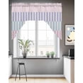 thumbnail image 3 of Colorful Stripe Kitchen Curtains Swag Valance for Windows/Bathroom/Cafe, Modern Pink Purple Blue Vertical Striped Rod Pocket Drape Panel Swag Curtains Valance for Bedroom/Living Room 56"x36", 3 of 6