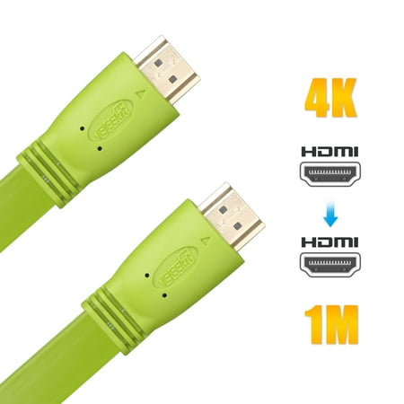 EEEkit HDMI to HDMI Cable, 1M /3.3ft, High Speed, Supports 4K, UHD, FHD, 3D, Ethernet, Audio Return Channel for Blu-Ray Player, Apple TV, Xbox One, PS4, Roku, DVD Players, Play Stations, HDTV, (Best Roku 3 Channels)