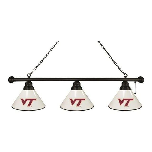 Holland Bar Stool BL3BKVATech Virginia Tech Hokies 3 Shade Pool Billiard Light, Black