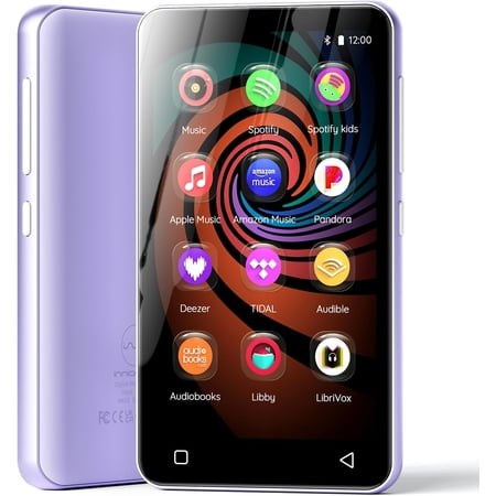 160GB MP3 Player with Bluetooth and WiFi, Music Player with Spotify,Pandora, Music,4" Touch Screen Android MP4 MP3 Player for Kids with Libby,Audible,Spotify Kids(Purple)