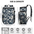 thumbnail image 3 of Travel Cooler Bag - Pioneer Flower Floral Print Pattern Camping Beer Cooler Backpack with Bottle Opener- Waterproof Insulated Picnic Backpacks - Cooler Bag for Beach, 3 of 6