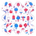 thumbnail image 4 of Ice Pops Ruffle Serving Bowl, Red/White/Blue, Patriotic by Way To Celebrate, 4 of 6