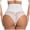 White, variant on COMVALUE Lace Tummy Control Shapewear Panties for Women Sexy High Waisted Body Shaper Slimming Briefs Underwear Girdle Panty (White, XXL)