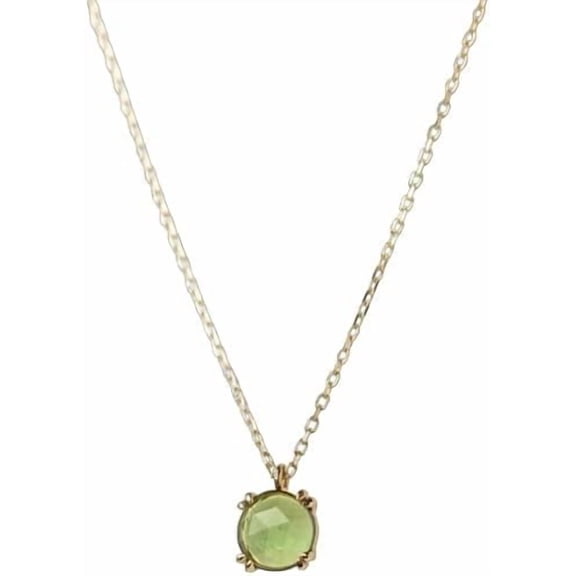 Green Tourmaline Gemstone Pendant Necklace, AAA Natural Green Tourmaline Necklace, Tourmaline Pendant, October Birthstone, Womens Pendant Necklace, 925 Sterling Silver Necklace, Wedding, Christmas