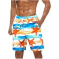 thumbnail image 2 of Xysaqa Big & Tall Mens Swim Trunks Novelty Tropical Printed Swimming Board Shorts Swimwear Hawaiian Beach Holiday Party Summer Bathing Suits with Pockets & Elastic Waist 3X 4X 5X Clearance, 2 of 5