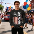 thumbnail image 2 of America 250 Shirt Sporty Long Sleeve T Shirt Athletic Crew Neck 250Th Anniversary Graphic Tees Men Black S, 2 of 4
