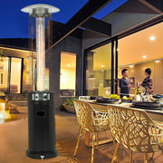 HTNBO Patio Heater 42,000 BTU Pyrami-d Flame Outdoor Heater Propane Heater With Wheel