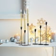 thumbnail image 1 of LSLJS Restaurant Romantic Candlelight Dinner Glass Metal Candlestick Ornaments-3pcs, Home Accessories, 1 of 7