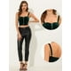 thumbnail image 2 of INSPIRE CHIC Top corto sin mangas de terciopelo con cremallera frontal para mujer Verde S, 2 of 4