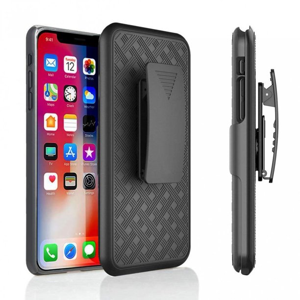 For iPhone XR Case Belt Clip, Holster Swivel Cover Kickstand Armor