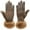 Brown, variant on Solid Color Gloves with Plush Cuffs, Classic Polyester Fashion Gloves for Women, Soft Fur Trimmed Wrist Warmers, Lightweight Party and Evening Wear Accessories Black