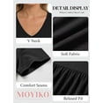 thumbnail image 4 of MOYIKO Womens T Shirts Short Sleeve Pleated Peplum Babydoll Summer Tops V Neck Dressy Casual Tunic, 4 of 7