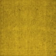 thumbnail image 1 of Ahgly Company Indoor Square Oriental Yellow Industrial Area Rugs, 6' Square, 1 of 4