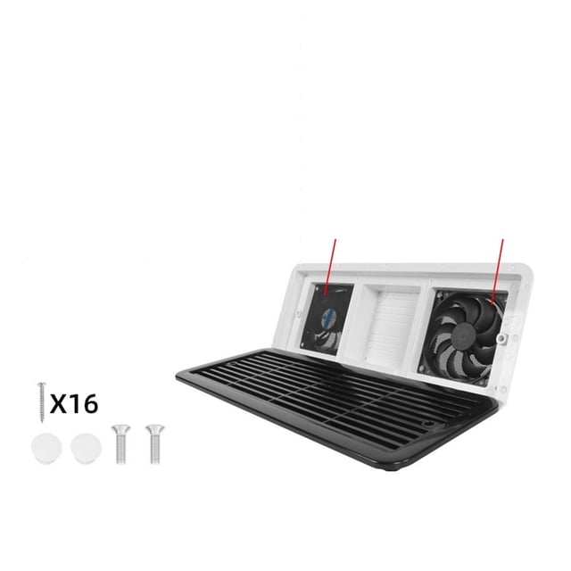 RV Modification Accessories Ventilation Fan Trailer Side Mounted Air Outlet Caravan Side Exhaust Fan Refrigerator Heat Dissipation Waterproof Port