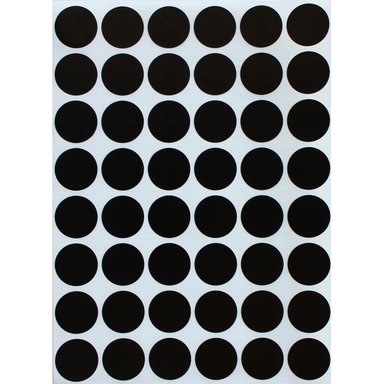 Royal Green Dot Stickers Labels - Black Circle Sticker 25mm - 120 Pack