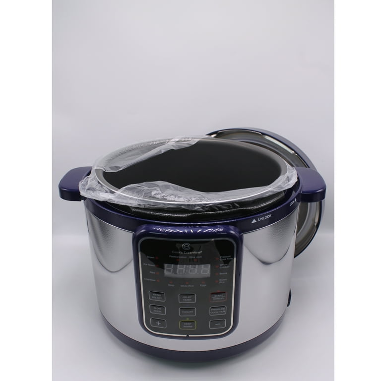Cook s Essentials 6 QT Electric Pressure Cooker Digital With Lid Cobalt Blue