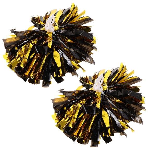 Raindrops Set of 2 Cheerleader Pom Poms with Lightweight Plastic Handles for Game Day Spirit