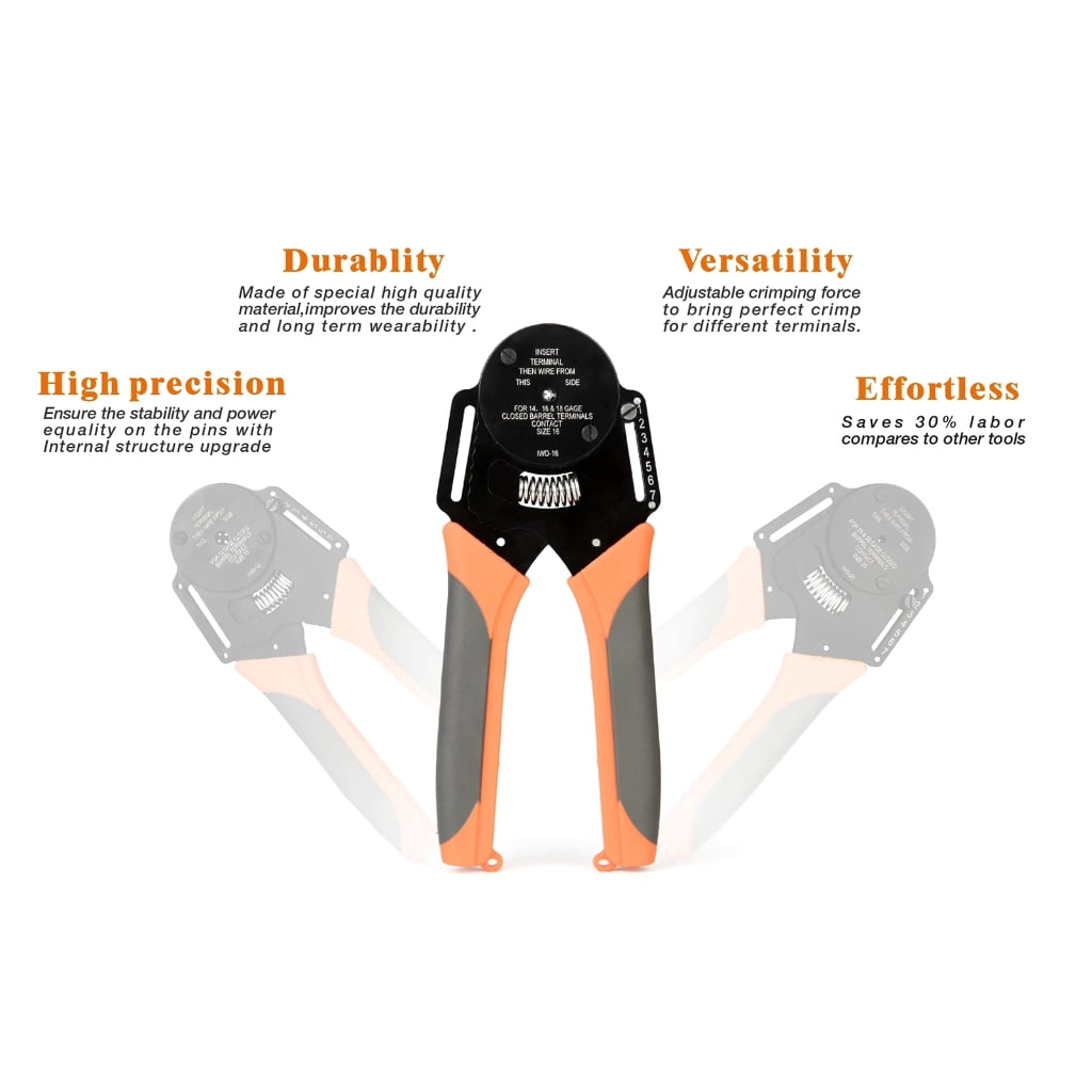 MOMOJIA Strong Closed Crimper Tool Crimpings Plier for Home Fixes Vehicle Maintenance