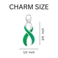 thumbnail image 2 of The Awareness Company Ribbon Green Bracelet Charms, Sterling Silver, 100 Pack, 2 of 2
