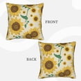 thumbnail image 4 of LNWH Sunflower Harvest Farm Pattern Throw Pillow Covers, Square Soft Linen Decorative Pillow Cases, 16"x16" Inch, 4 of 8