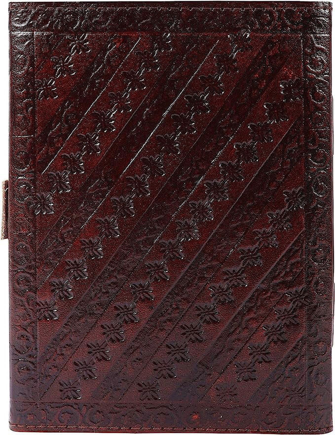 OVERDOSE Colosseum Brown Leather Journal - Handmade Journal For Students, Office Bound Leather Journal for men & women | Sketchbook | Notebook Diary - 6 x 8 inches | 15 x 20 cm | A5