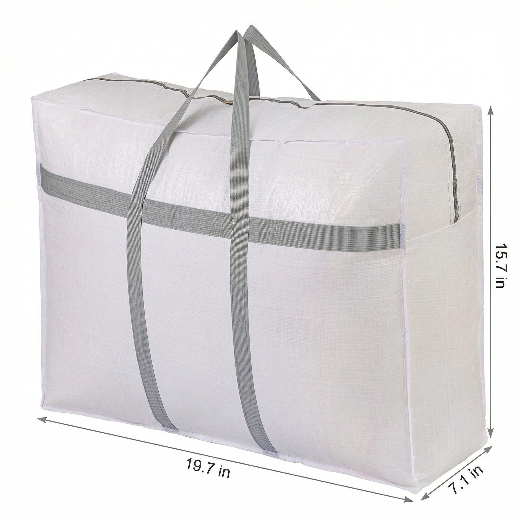 Unique Bargains Clothes Storage Bags for Organizing Clothing White 19.7"x7.1"x15.7"