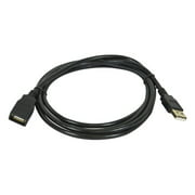 Monoprice USB-A to USB-A Female 2.0 Extension Cable - 28/24AWG, Gold Plated, Black, 6ft