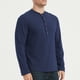 thumbnail image 1 of pstuiky Camisas casuales de manga larga para hombre, Camisa informal de color liso con botones y cuello redondo y manga larga para hombre Tops de hombre xl, 1 of 6
