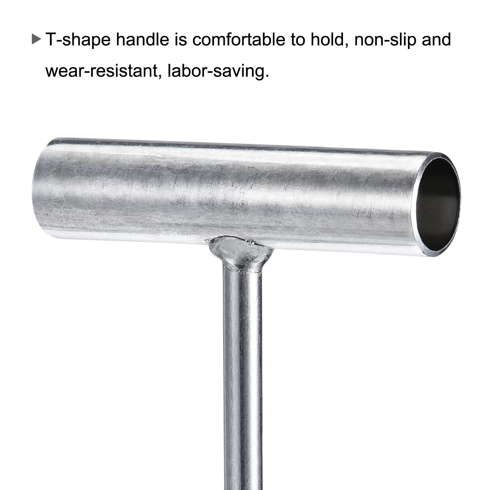 Unique Bargains T-Handle Meat Boning Hook Galvanized T Hook for Restaurant 600mm 3Pcs