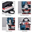 thumbnail image 3 of Honeii American Flag Skull Print Lightweight Backpacks,Carry on Backpack,Durable Backpack for School, Work & Travel, 3 of 7