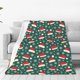 thumbnail image 1 of Balery Santa Hat Joy Green Festive Manta de Felpa Suave y Acogedora – Cobija de Franela Aterciopelada para Cama, Lavable y Cálida para Sofá, Mascotas, Transpirable-40"x30", 1 of 7