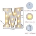 thumbnail image 2 of MUMUXI Letras iluminadas para marquesina | Grandes números iluminados | Funciona con pilas y brilla con cada letra del alfabeto | para bodas, fiestas de cumpleaños, celebraciones, Navidad o decoración, 2 of 5