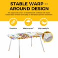 thumbnail image 4 of Spring Dog Table Cloths for 8 Foot Rectangle Tables, Vintage Watercolor Botanical Floral Sunflower Patio Waterproof Elastic Fitted Tablecloths, Washable Rectangular Table Cover for Camping, 4 of 8