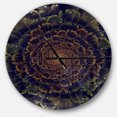 thumbnail image 1 of DesignArt Orange Fractal Flower with Green Large Wall Clock, 1 of 2