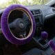 thumbnail image 4 of Funda para volante de coche, funda para palanca de cambios y freno de mano, protector decorativo, cuello de felpa súper grueso y cálido, suave, negro y rosa, para mujer y hombre., 4 of 5