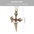 thumbnail image 4 of 3 piezas de dijes antiguos de cruz Vajra para mortero, llaveros, collares, colgantes, adornos de latón., 4 of 5